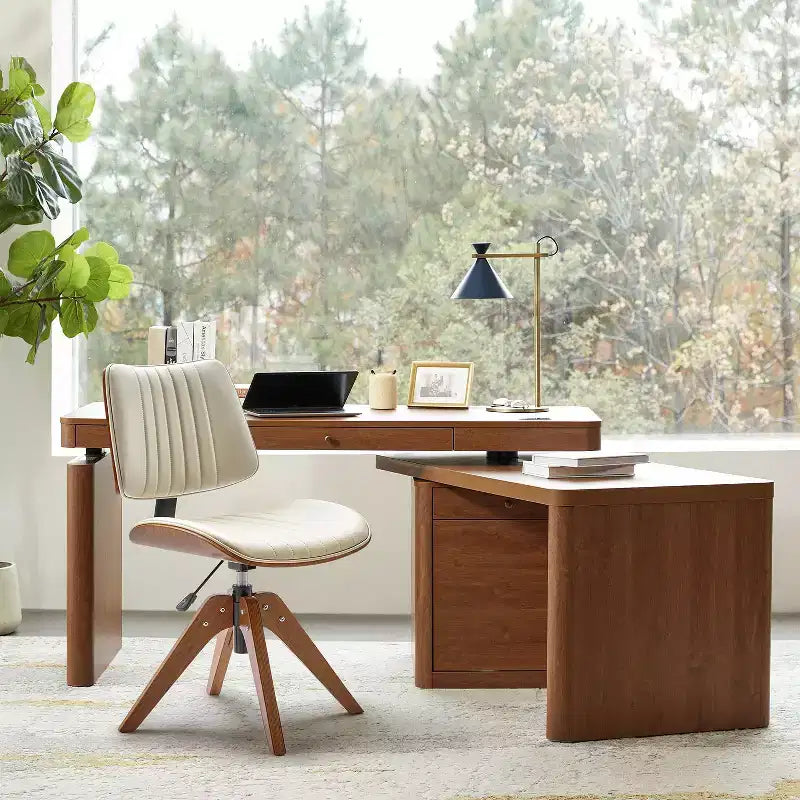 Fauteuil de bureau pivotant moderne du milieu du siècle