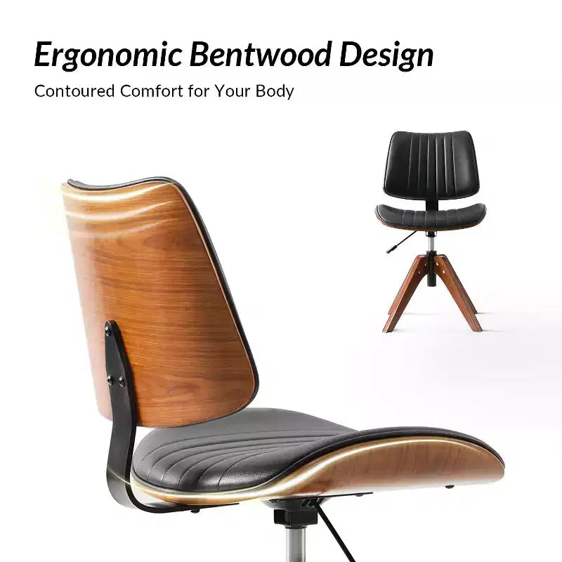 Fauteuil de bureau pivotant moderne du milieu du siècle