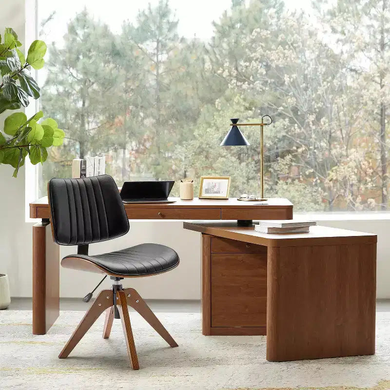 Fauteuil de bureau pivotant moderne du milieu du siècle