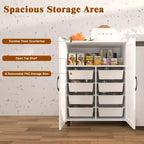 Îlot de cuisine de ferme avec 2 portes de placard, chariot de cuisine avec grand espace de rangement, îlot de cuisine sur roulettes pour la cuisine, la salle à manger, blanc