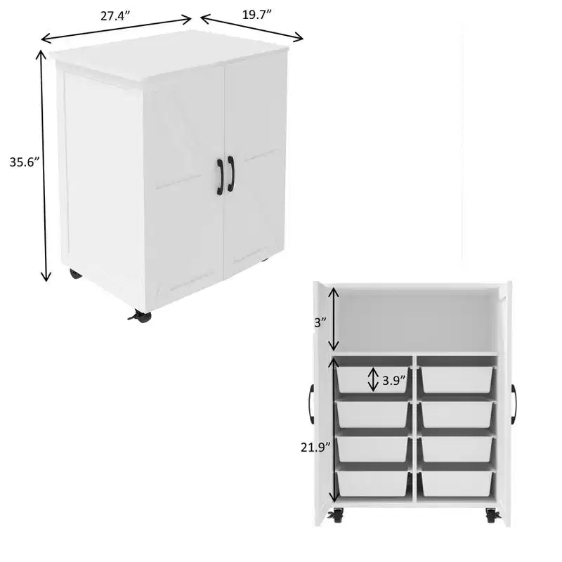 Îlot de cuisine de ferme avec 2 portes de placard, chariot de cuisine avec grand espace de rangement, îlot de cuisine sur roulettes pour la cuisine, la salle à manger, blanc