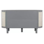 Lit escamotable mural en rotin double/grand lit avec rangement, lit pliant en bois pour chambre d'amis ou bureau
