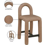 Tabouret haut en cuir végétalien