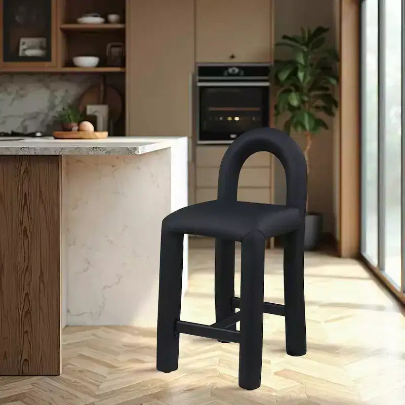 Tabouret haut en cuir végétalien