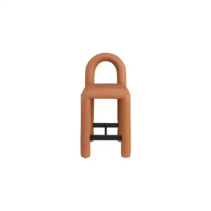 Tabouret haut en cuir végétalien