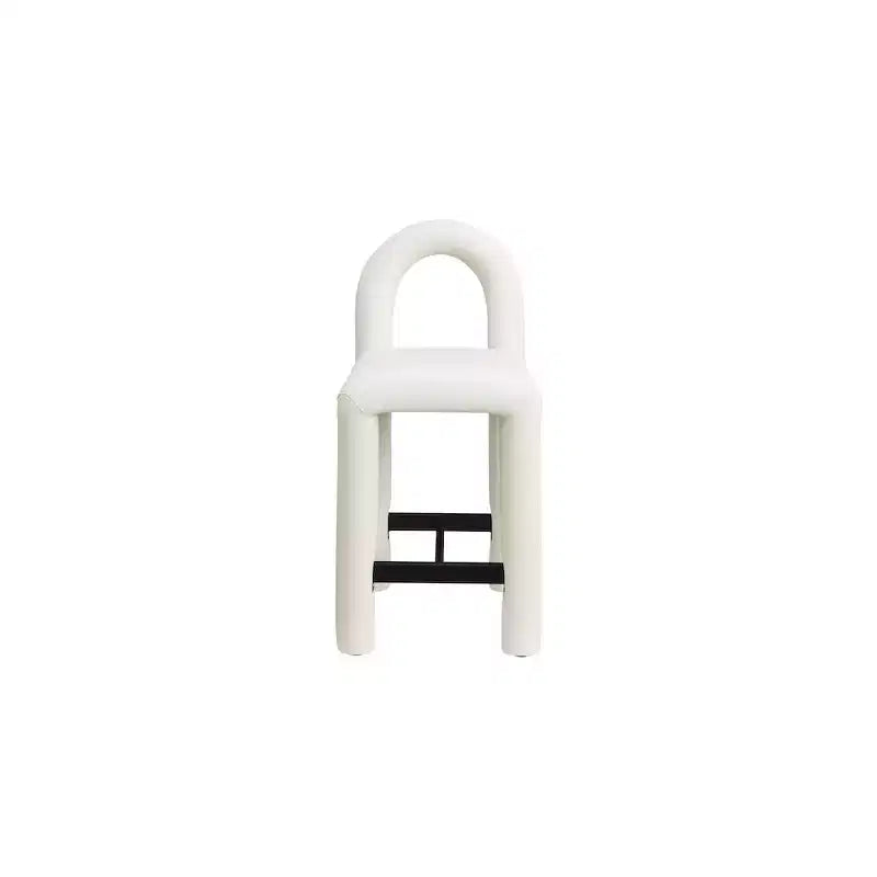 Tabouret haut en cuir végétalien