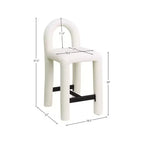 Tabouret haut en cuir végétalien