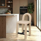 Tabouret haut en cuir végétalien