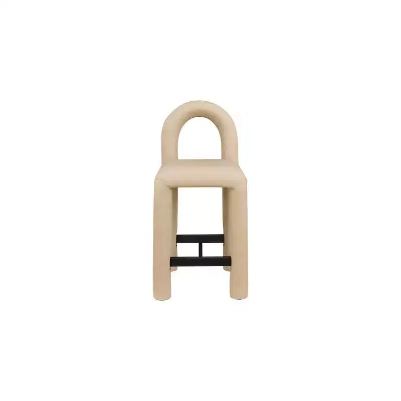 Tabouret haut en cuir végétalien