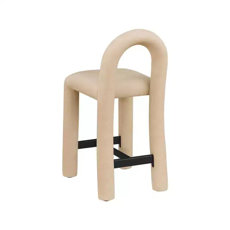 Tabouret haut en cuir végétalien