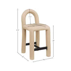 Tabouret haut en cuir végétalien