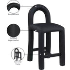 Tabouret haut en cuir végétalien