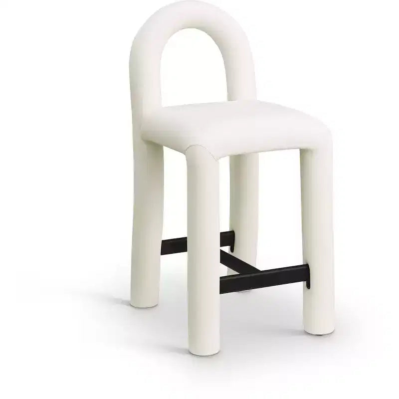 Tabouret haut en cuir végétalien