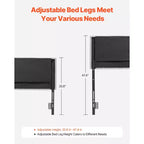 Tête de lit, Tête de lit pleine grandeur à hauteur réglable, capitonnée de losanges confortables pour lit double, L 56,3 x H 35,6-47,4 pouces, gris clair