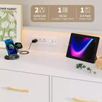 Commode à 5 tiroirs pour chambre à coucher, commode moderne avec lumières LED et station de recharge, organisateur de rangement de vêtements compact en bois