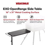 Table d'appoint métallique 16 x 31 po pour bouteilles de propane de réchaud, noire