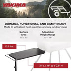 Table d'appoint métallique 16 x 31 po pour bouteilles de propane de réchaud, noire