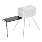 Table d'appoint métallique 16 x 31 po pour bouteilles de propane de réchaud, noire