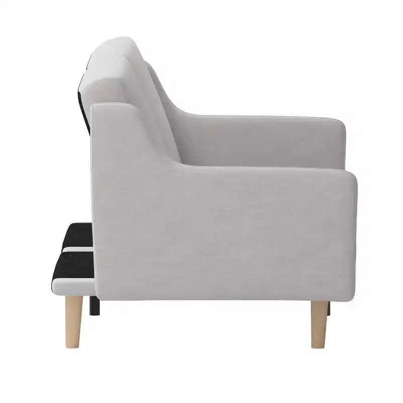 Canapé futon moderne du milieu du siècle à dossier divisé avec 3 positions d'inclinaison
