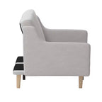 Canapé futon moderne du milieu du siècle à dossier divisé avec 3 positions d'inclinaison