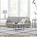 Canapé futon moderne du milieu du siècle à dossier divisé avec 3 positions d'inclinaison