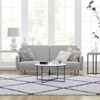 Canapé futon moderne du milieu du siècle à dossier divisé avec 3 positions d'inclinaison