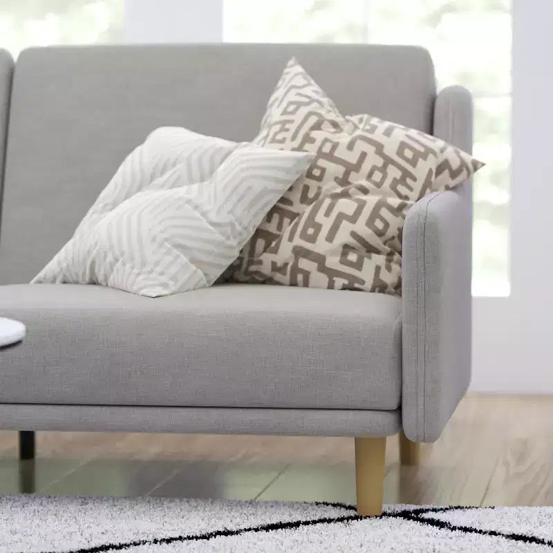 Canapé futon moderne du milieu du siècle à dossier divisé avec 3 positions d'inclinaison