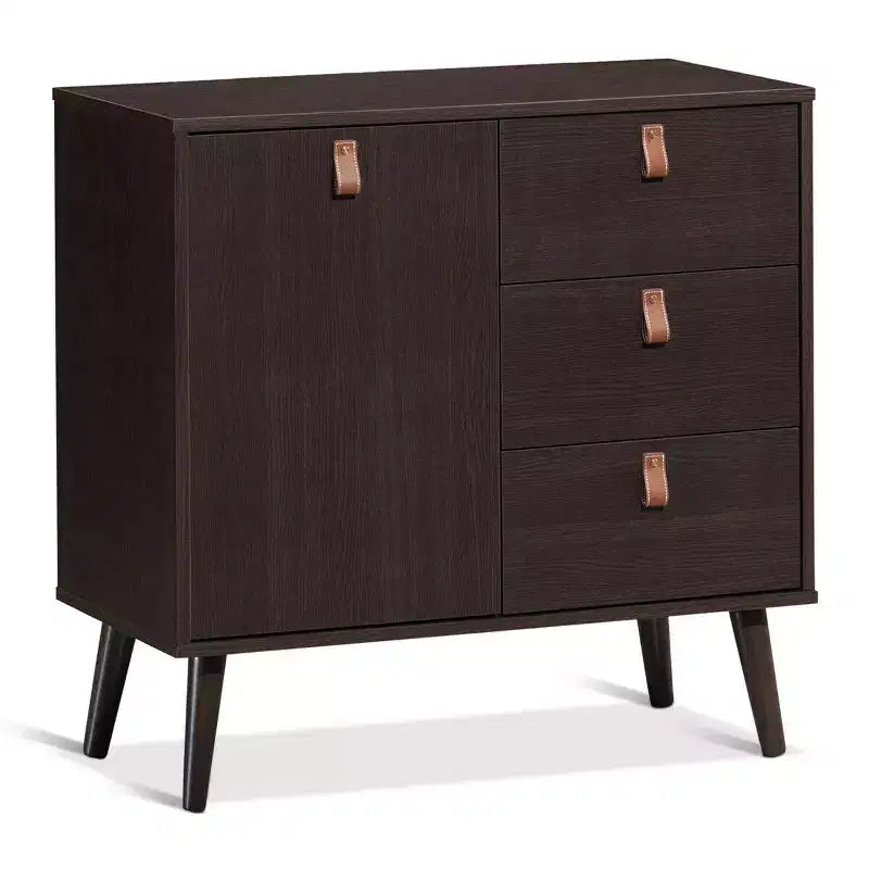 Table console d'entrée avec meuble vitrine Marron Maison