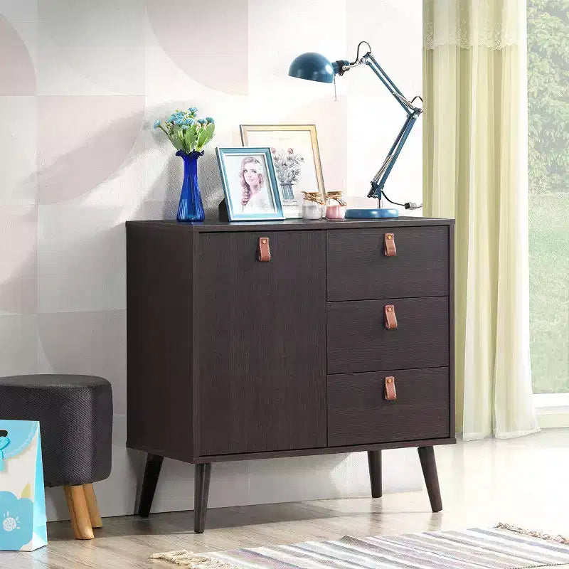 Table console d'entrée avec meuble vitrine Marron Maison