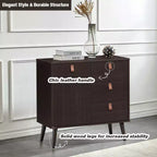 Table console d'entrée avec meuble vitrine Marron Maison