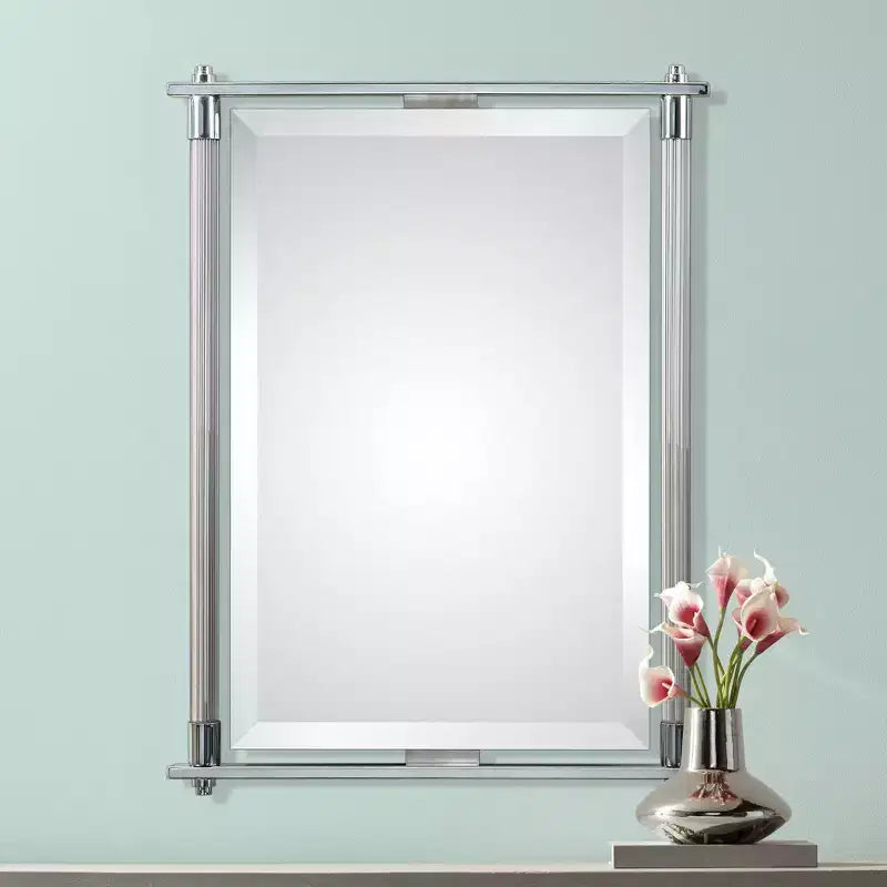 Miroir de courtoisie chromé 26 x 36