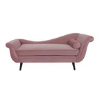 Calvert Contemporary Scroll Arms Velvet Chaise Lounge - Christopher Knight Home