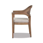 Chaise de salle à manger Americana Mid-Century Modern avec dossier en cannage