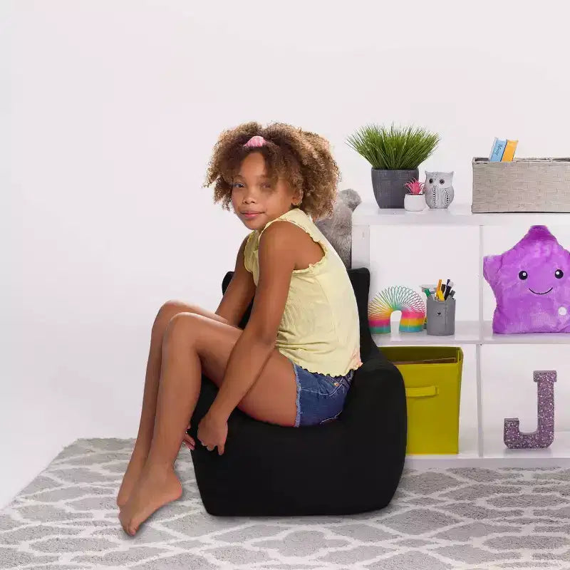 Pouf poire en microsuède de 20 pouces