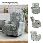 Fauteuil inclinable, pivotant et coulissant manuel avec clous décoratifs pour salon