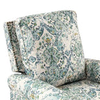 Fauteuil inclinable, pivotant et coulissant manuel avec clous décoratifs pour salon