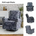 Fauteuil inclinable, pivotant et coulissant manuel avec clous décoratifs pour salon